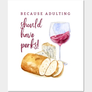 Wine Cheese and Bread Posters and Art